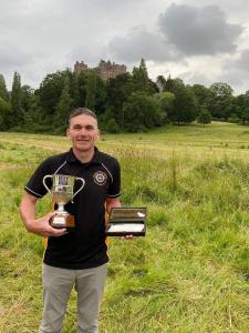 Michael Bennett with trophies at Dunster Castle June 2022